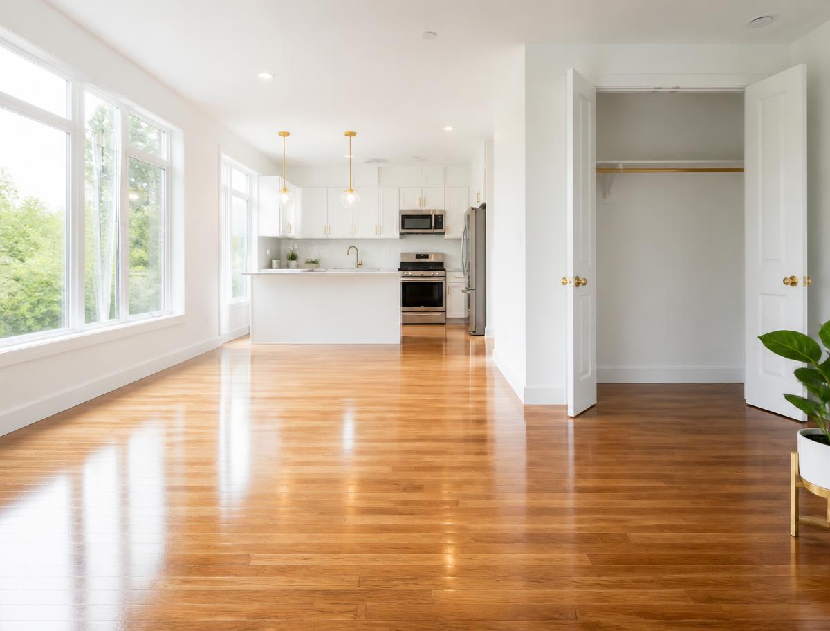 Appartement vide brillant et prêt à habiter