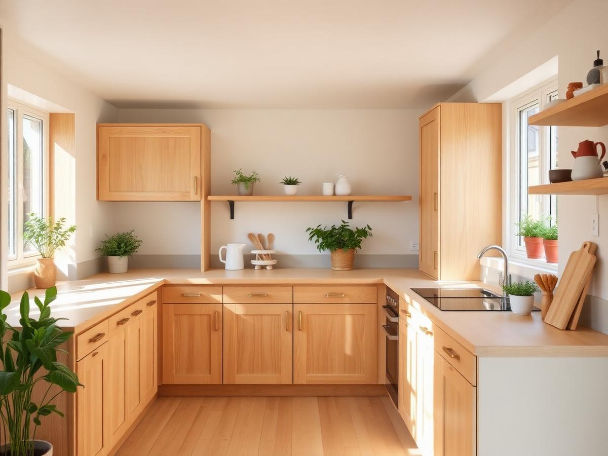 Cuisine résidentielle propre et lumineuse